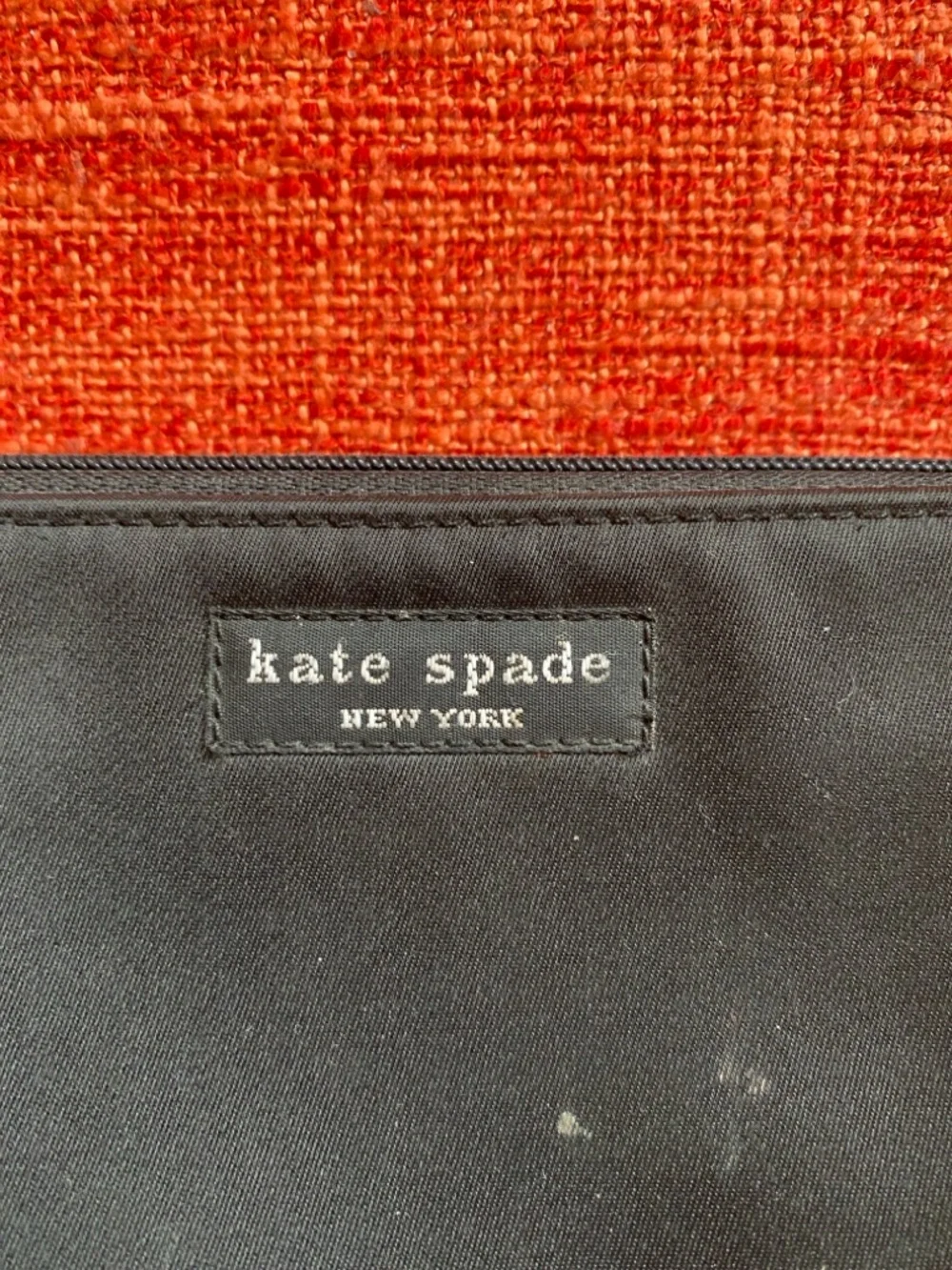 VTG 90s Kate Spade Satin Sam Makeup Case Bag Pouch